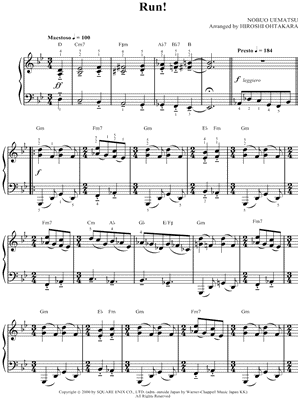 Run! from Final Fantasy IX - Sheet Music