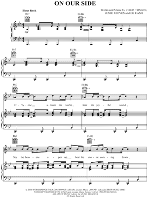 On Our Side by Chris Tomlin - Sheet Music