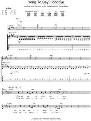 Song To Say Goodbye