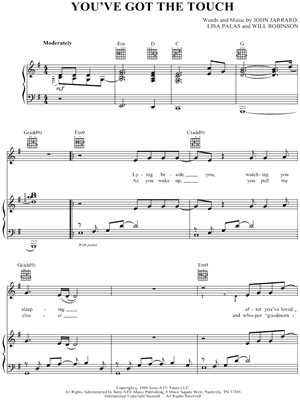 You've Got the Touch by Alabama - Sheet Music