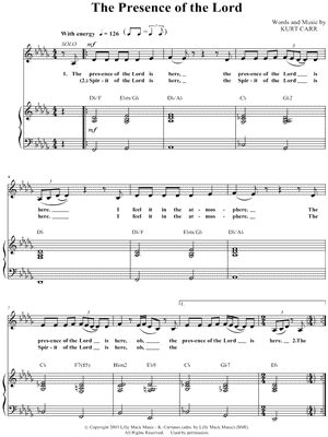 The Presence of the Lord by Clint Brown - Sheet Music