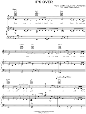 It's Over by The Cheetah Girls - Sheet Music