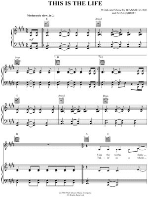 This Is the Life by Hannah Montana - Sheet Music
