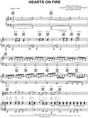 Heart's on Fire by John Cafferty - Sheet Music