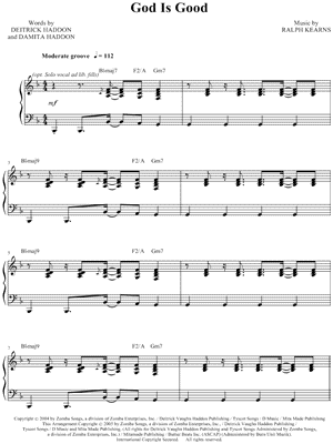 God Is Good by Deitrick Haddon - Sheet Music