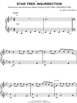 Star Trek Insurrection from Star Trek: Insurrection - Sheet Music