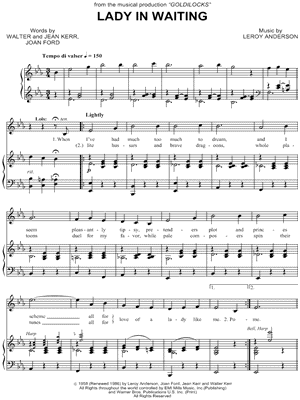 Lady In Waiting from Goldilocks - Sheet Music