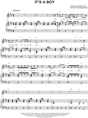 It's a Boy by The Who - Sheet Music