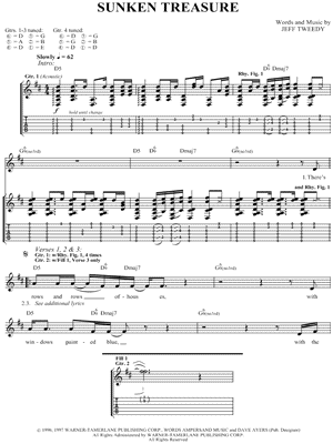 Sunken Treasure by Wilco - Sheet Music