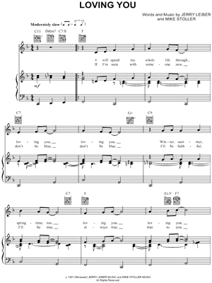 Loving You by Elvis Presley - Sheet Music