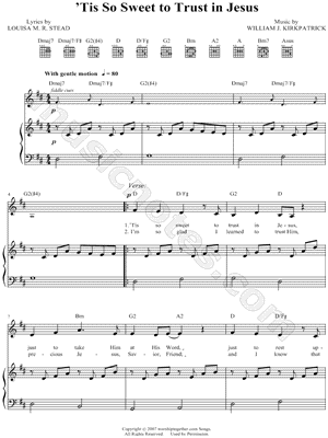 'Tis So Sweet To Trust In Jesus