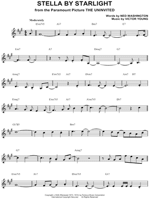 Stella By Starlight by Chet Baker - Sheet Music
