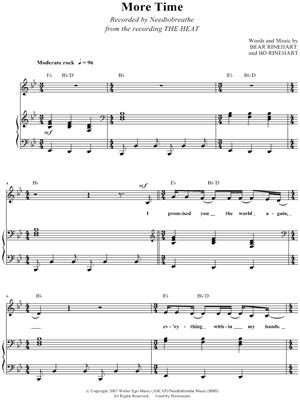 More Time by NEEDTOBREATHE - Sheet Music