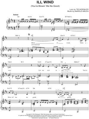 Ill Wind (You're Blowin' Me No Good)