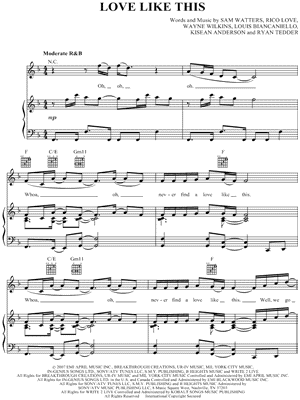 Love Like This by Natasha Bedingfield - Sheet Music