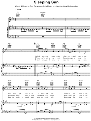 Sleeping Sun by Coldplay - Sheet Music
