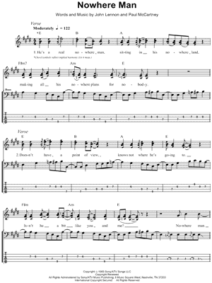 Nowhere Man by The Beatles - Sheet Music
