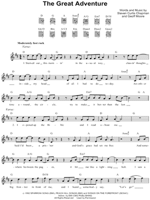 The Great Adventure by Steven Curtis Chapman - Sheet Music