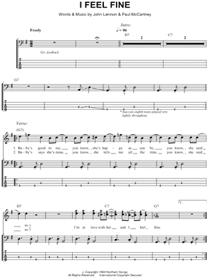 I Feel Fine by The Beatles - Sheet Music