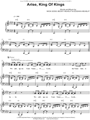 Arise, King of Kings by Eoghan Heaslip - Sheet Music