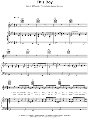 This Boy by James Morrison - Sheet Music
