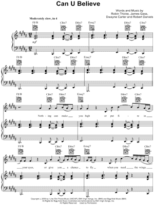 Can U Believe by Robin Thicke - Sheet Music