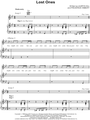 Lost Ones by Lauryn Hill - Sheet Music