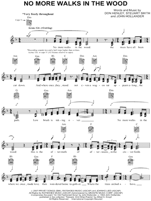 No More Walks In the Wood