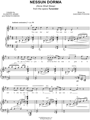 Nessun dorma (None Shall Sleep)