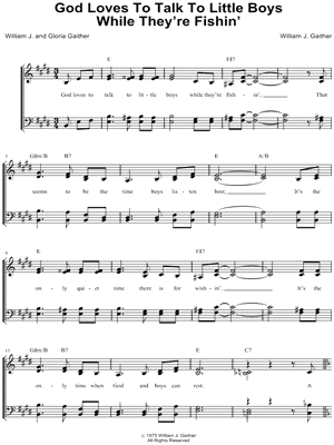 God Loves To Talk To Little Boys While They're Fishin' by The Gaithers - Sheet Music