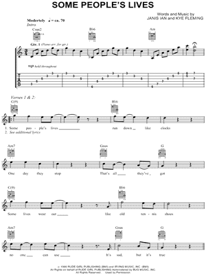 Some People's Lives by Janis Ian - Sheet Music