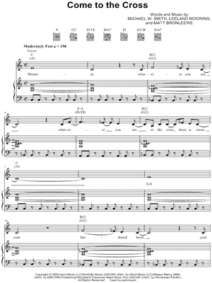 Come to the Cross by Michael W. Smith - Sheet Music