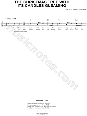 The Christmas Tree With Its Candles Gleaming