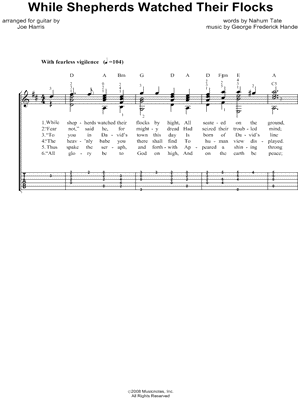 While Shepherds Watched Their Flocks