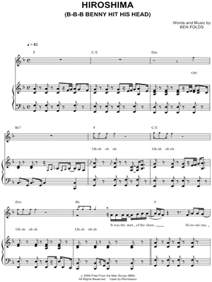 Hiroshima by Ben Folds - Sheet Music