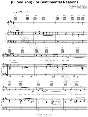 (I Love You) For Sentimental Reasons