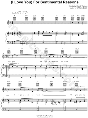 (I Love You) For Sentimental Reasons