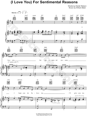 (I Love You) For Sentimental Reasons