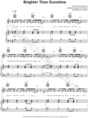 Brighter Than Sunshine