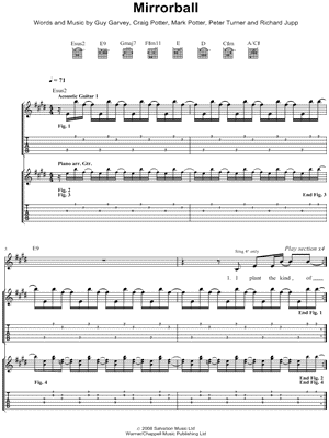 Mirrorball by Elbow - Sheet Music