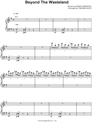 Beyond the Wasteland from Final Fantasy VII: Advent Children - Sheet Music