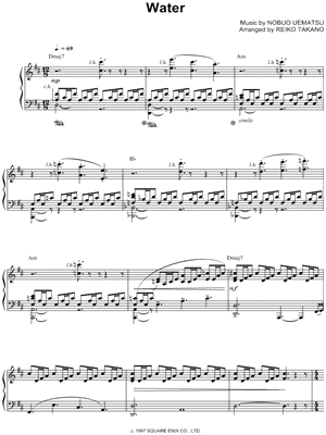 Water from Final Fantasy VII: Advent Children - Sheet Music