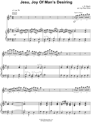 Jesu, Joy of Man's Desiring - Piano Accompaniment (Flute)