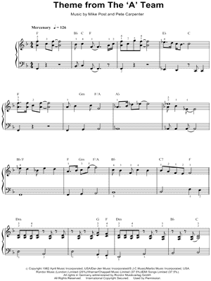 Theme from The A-Team from The A-Team - Sheet Music