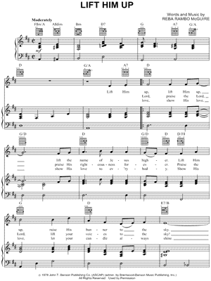 Lift Him Up by Robbie Hiner - Sheet Music
