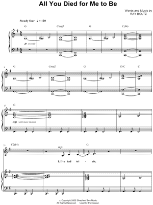 All You Died for Me To Be