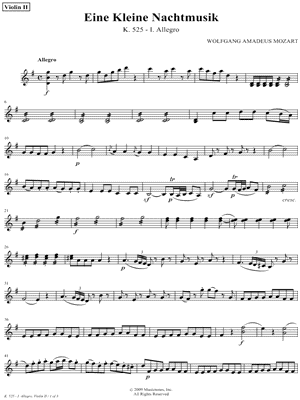 Eine Kleine Nachtmusik: I. Allegro - Violin 2