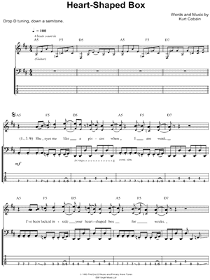 Heart-Shaped Box by Nirvana - Sheet Music