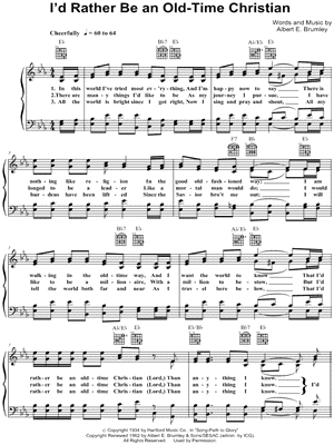 I'd Rather Be An Old-Time Christian