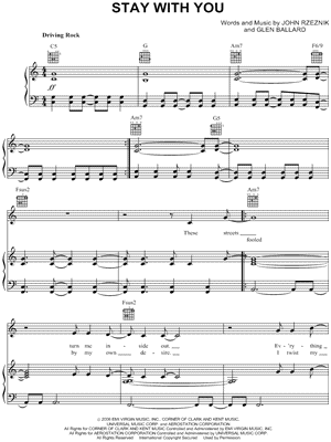 Stay With You by Goo Goo Dolls - Sheet Music